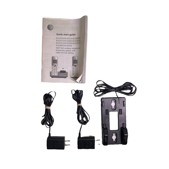 AT&T 2 Handset Cordless Phone Answering System (EL52203) - Picture 10 of 12